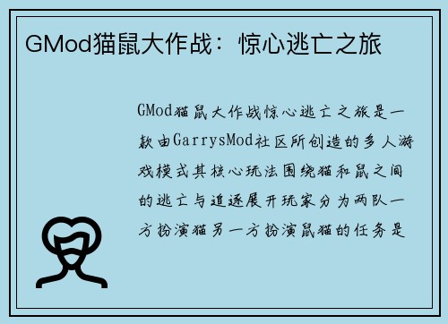 GMod猫鼠大作战：惊心逃亡之旅